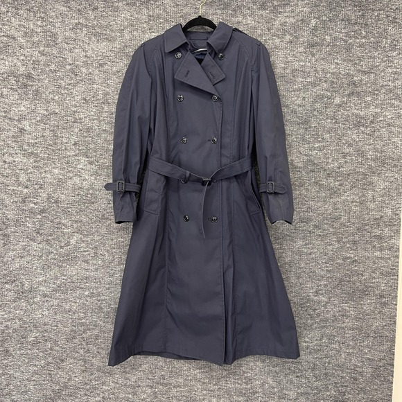 American Apparel Jackets & Blazers - Air Force Military Trench Coat Women 12R Navy All Weather Double Breasted Belted